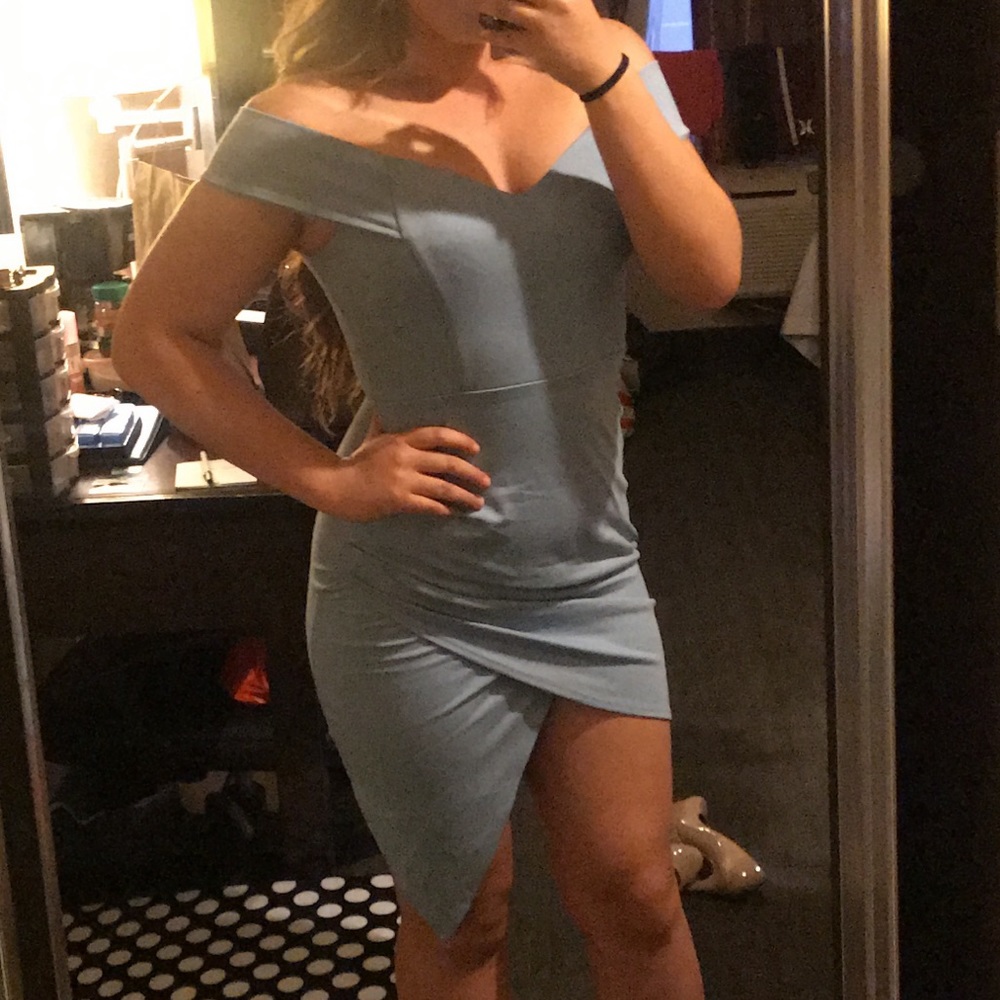 fashion nova blue dress